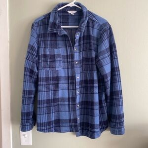 Blue plaid shacket